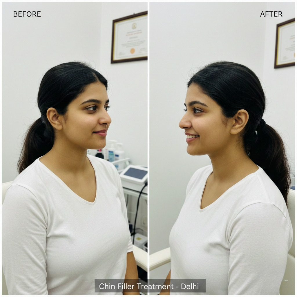 chin filler treatment before and after 2